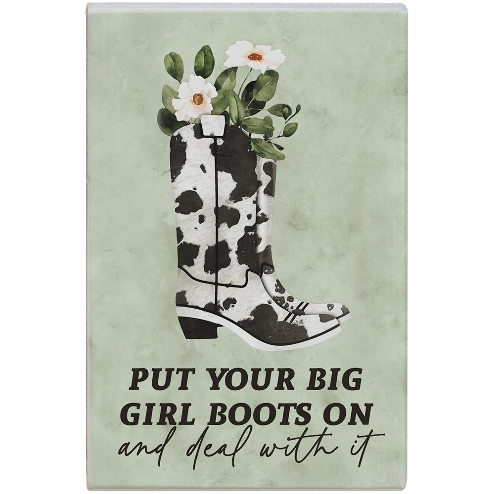 Big Girl Cow Print Boots