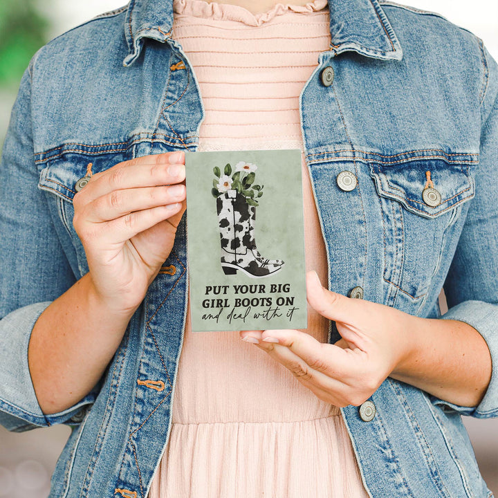 Big Girl Cow Print Boots