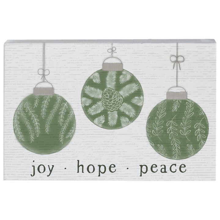 Joy Hope Peace Ornaments