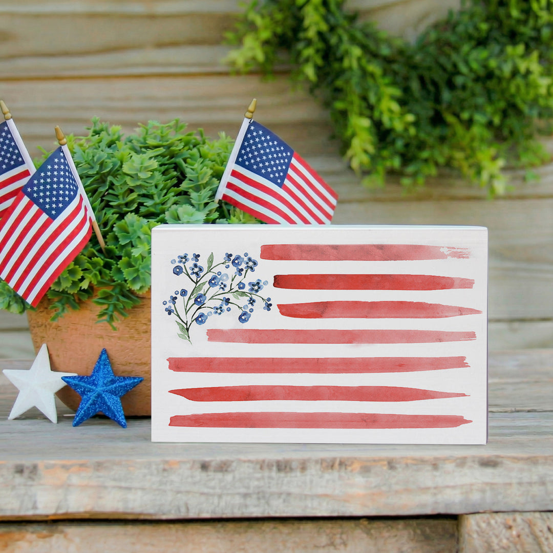 Watercolor Flower Flag