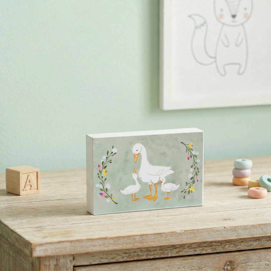 Mama Geese Babies Art