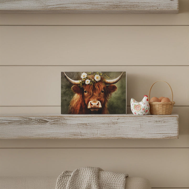 Floral Highland Cow