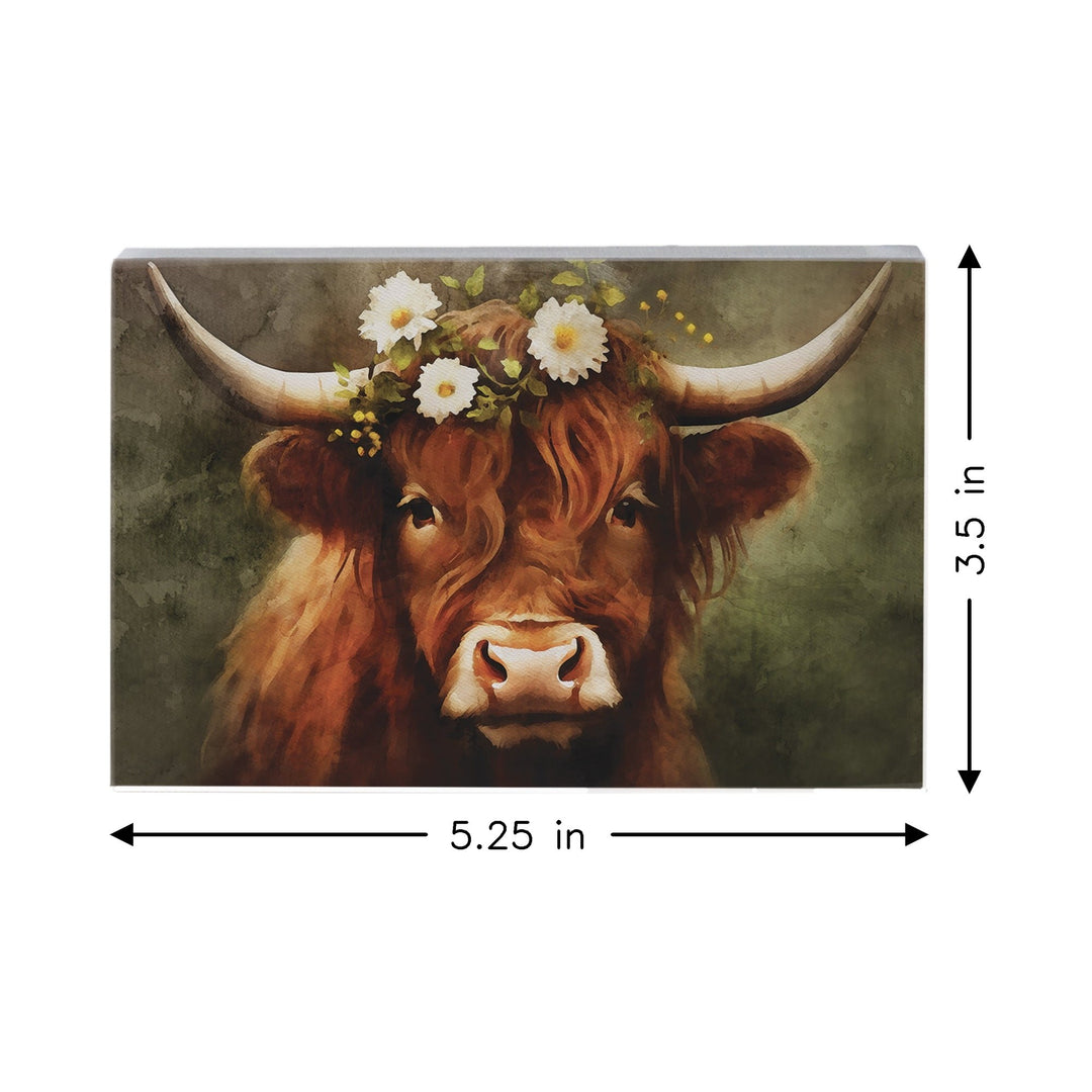 Floral Highland Cow