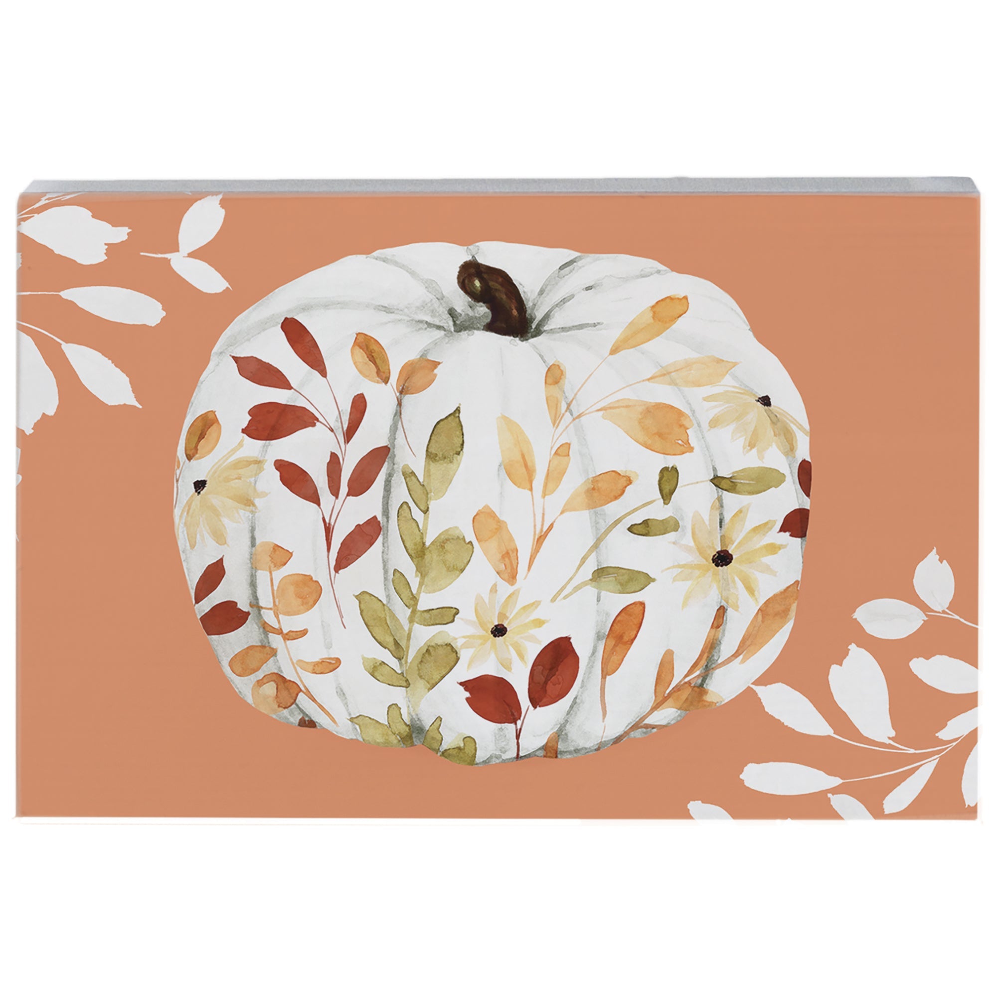 Leaf Painted Pumpkin