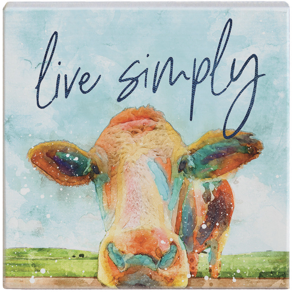 Live Simply Cow