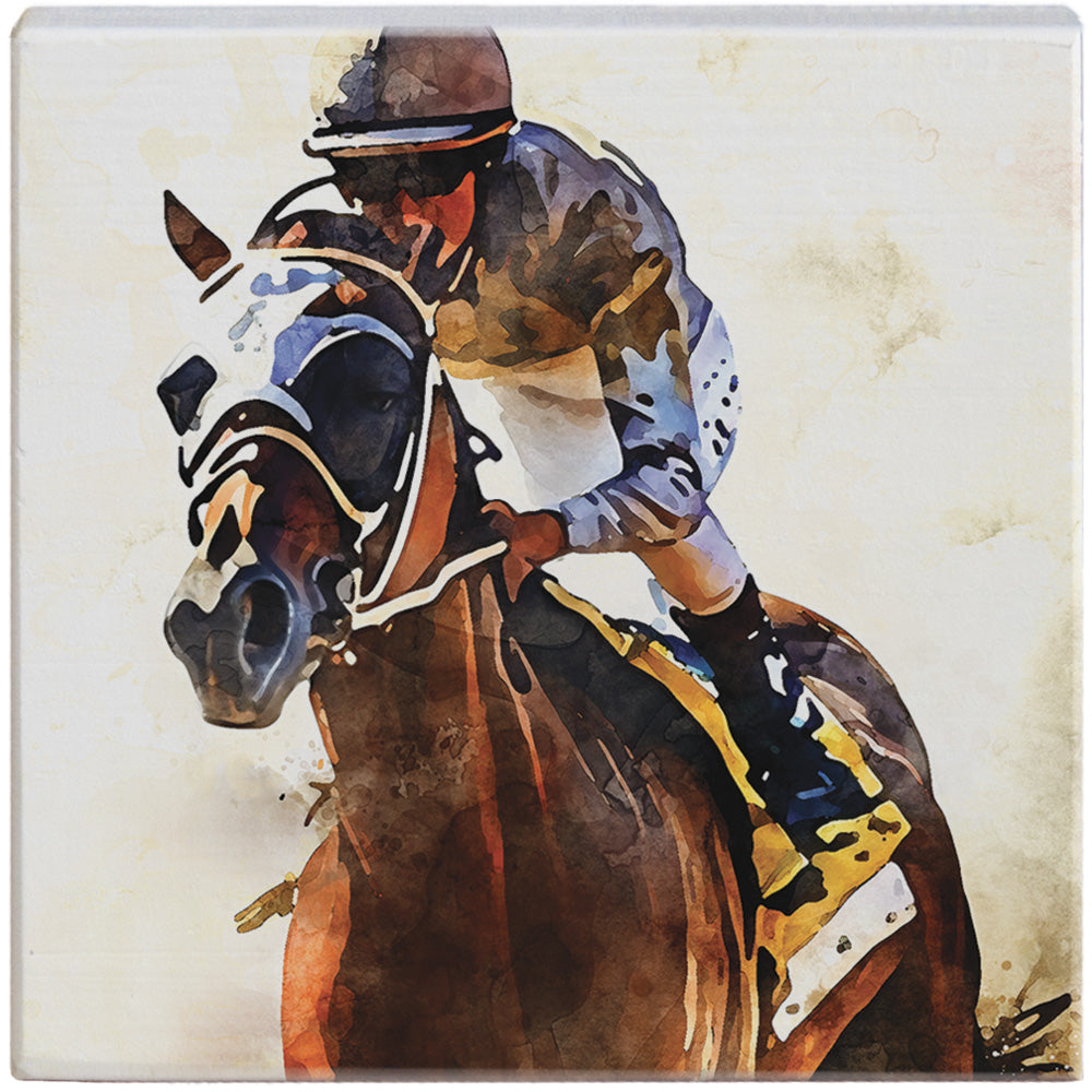 Watercolor Horse Jockey