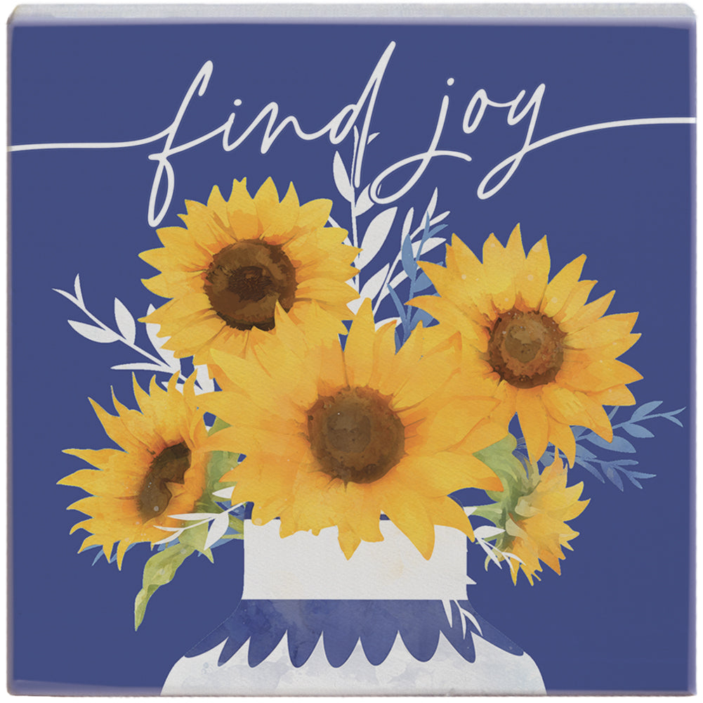 Find Joy Sunflowers Vase