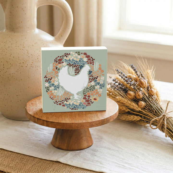 Floral Chicken Circle