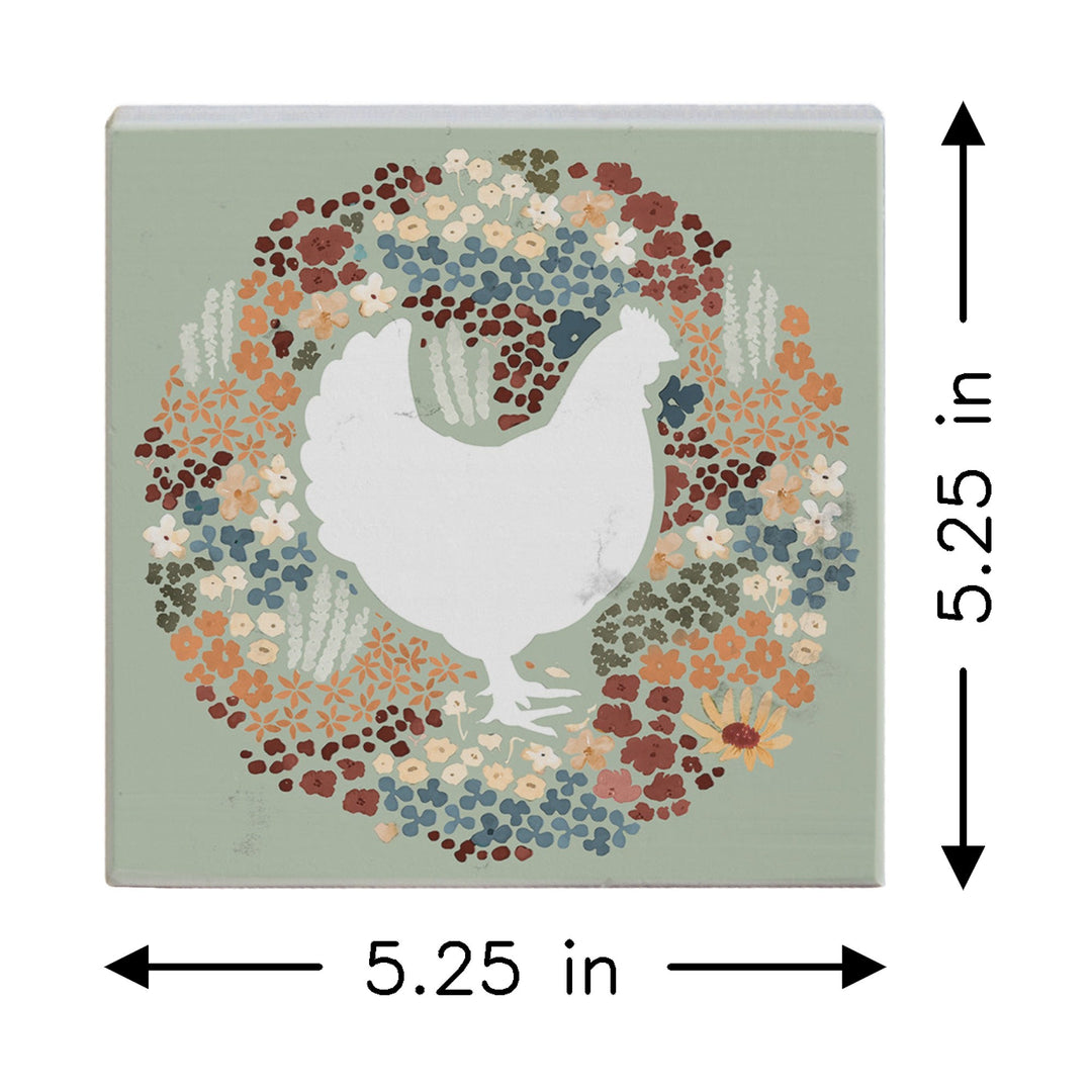 Floral Chicken Circle