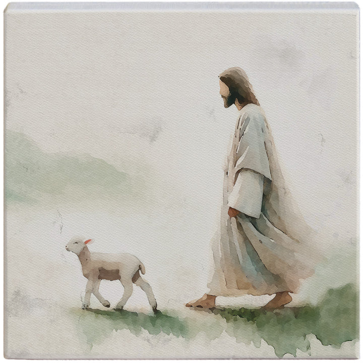 Jesus Walking Lamb