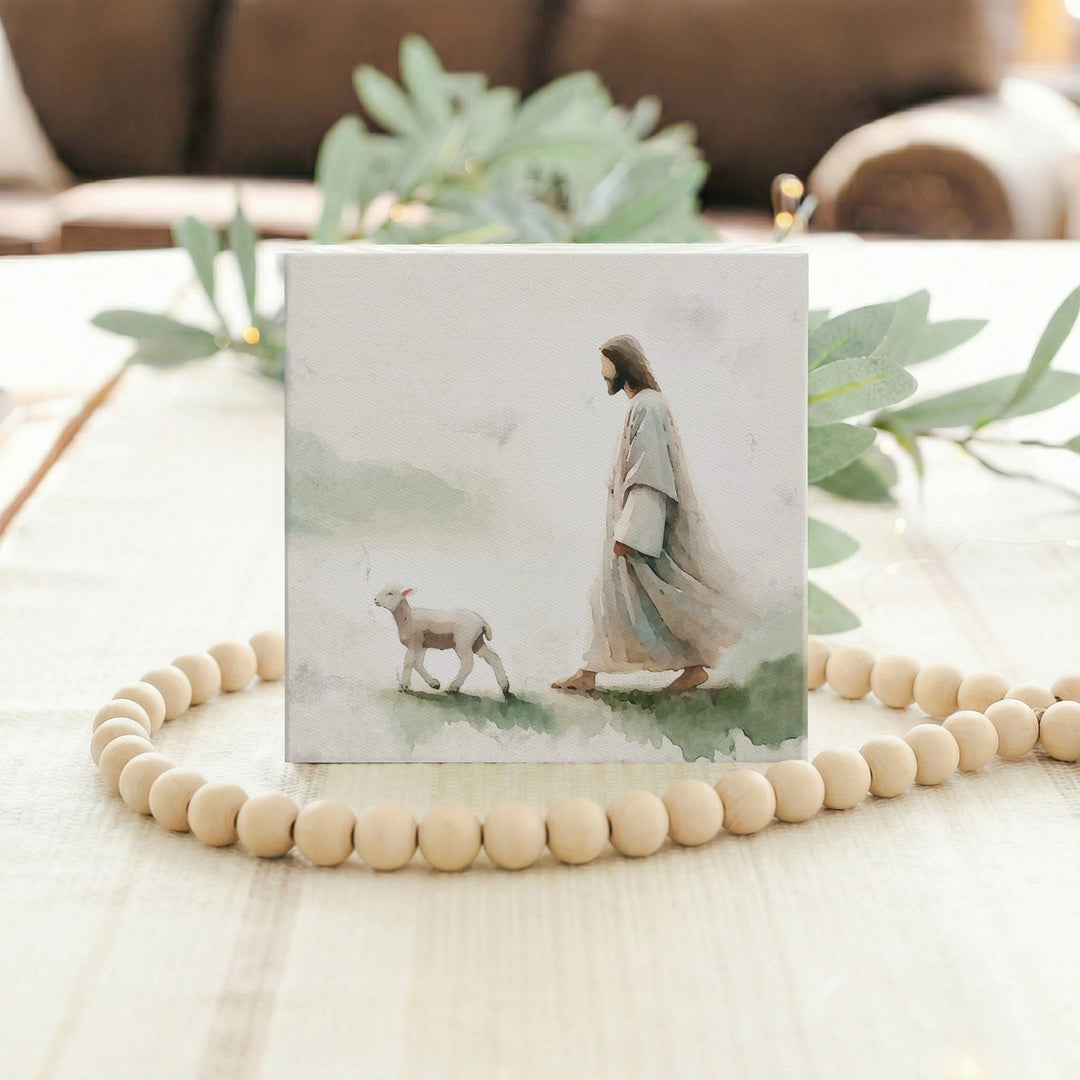Jesus Walking Lamb