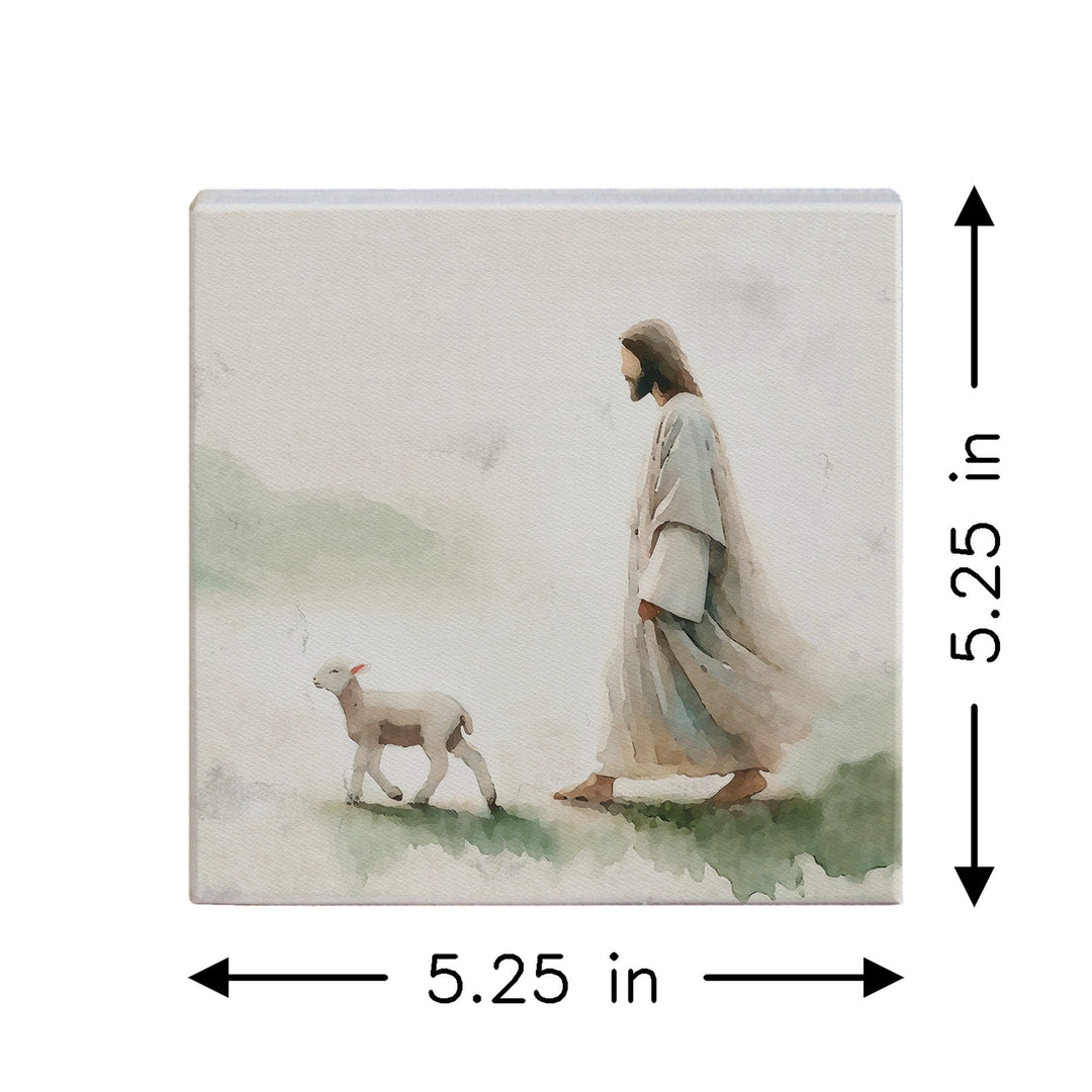 Jesus Walking Lamb