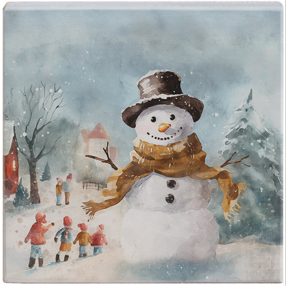 Snowman Town Scene