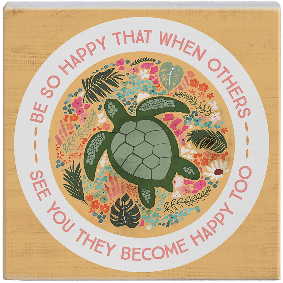 So Happy Floral Turtle