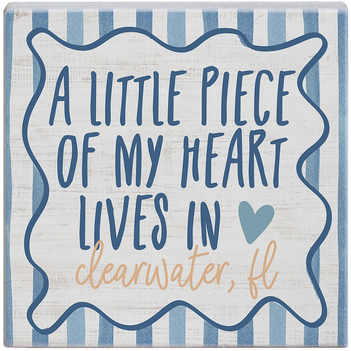 Heart Lives Blue Stripes LOC