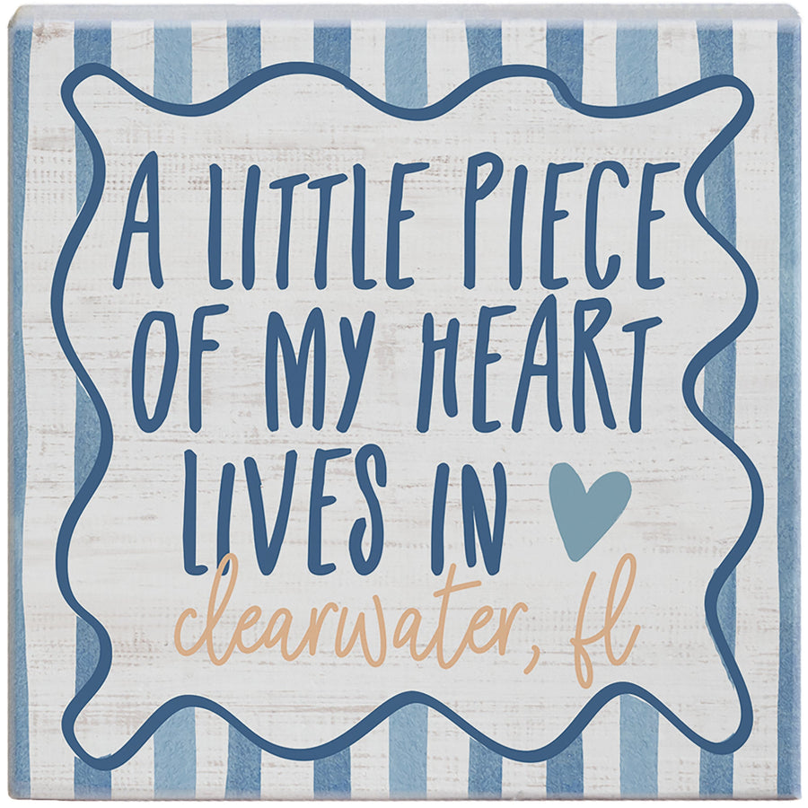 Heart Lives Blue Stripes LOC