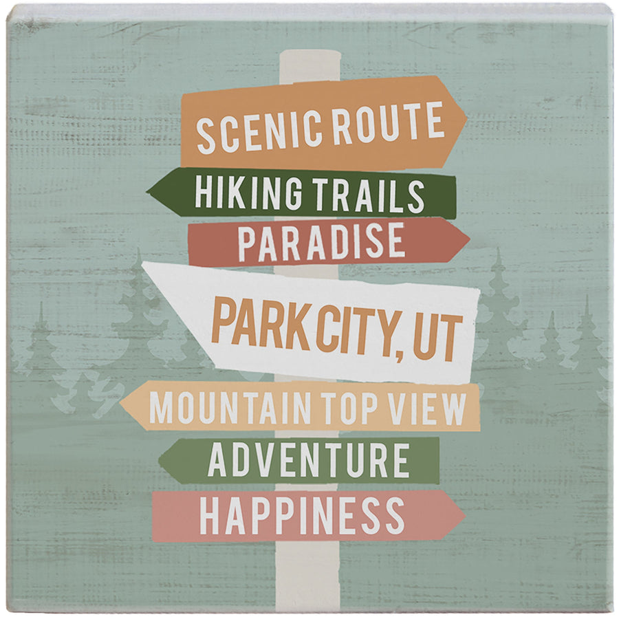 Mountains Arrow Sign LOC