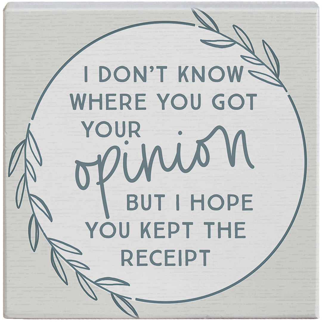 Opinion Kept Receipt