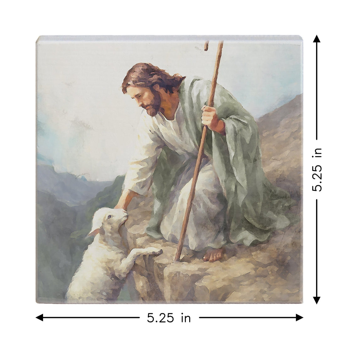 Jesus Lamb On Cliff