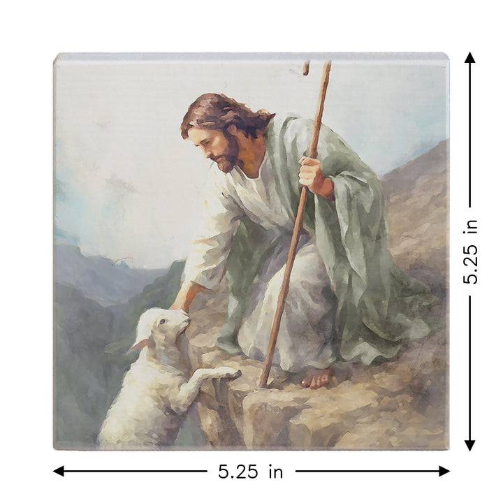 Jesus Lamb On Cliff