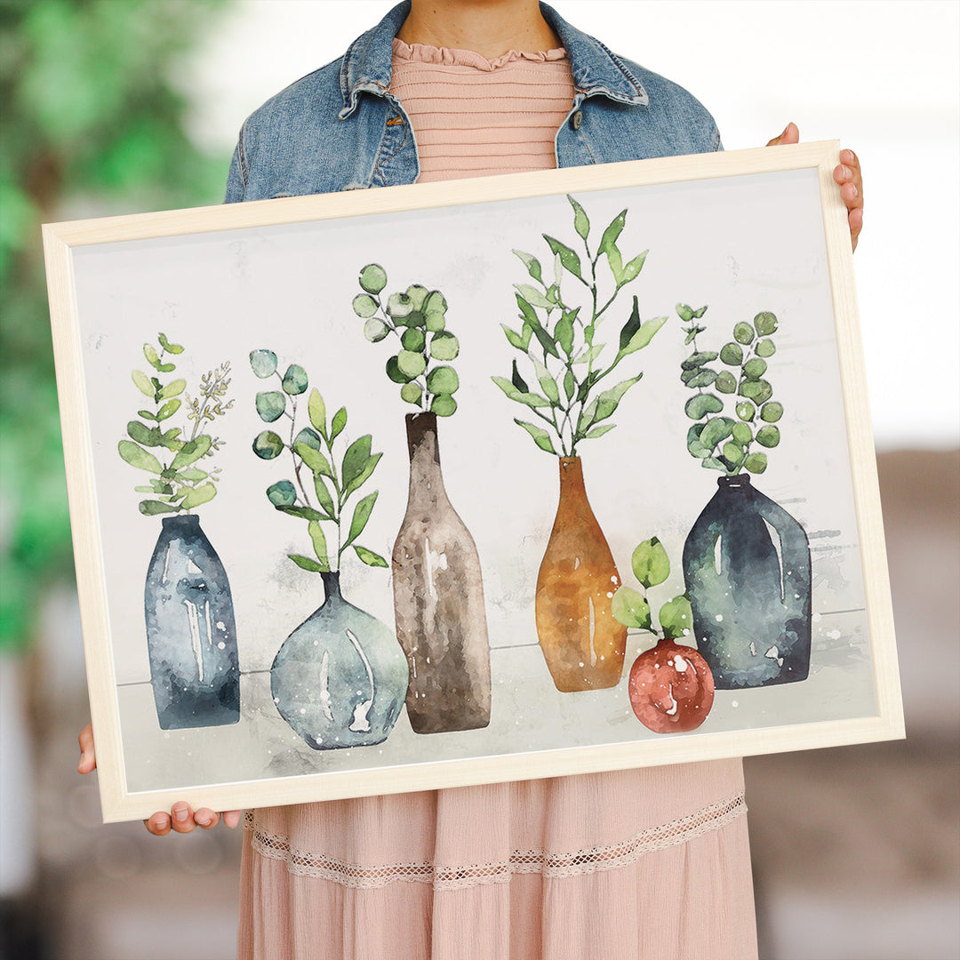 Jars With Greenery