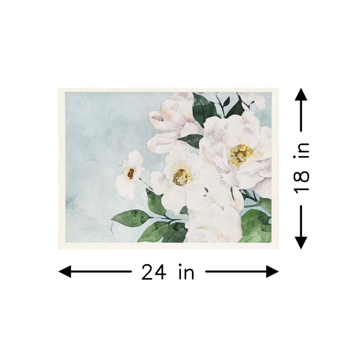 White Flowers Blue