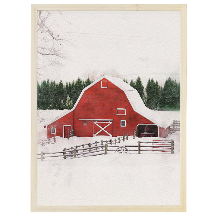 Winter Barn Scene