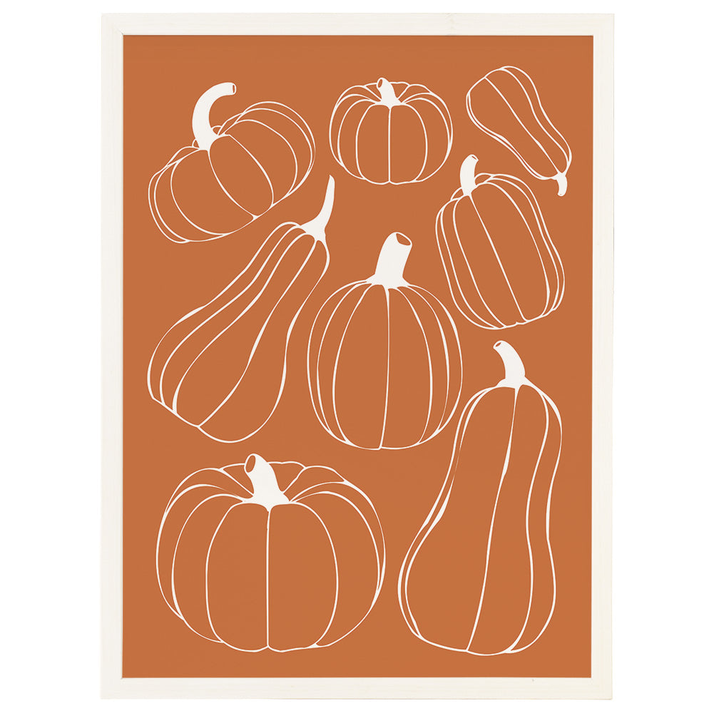 Orange Pumpkins Line Art