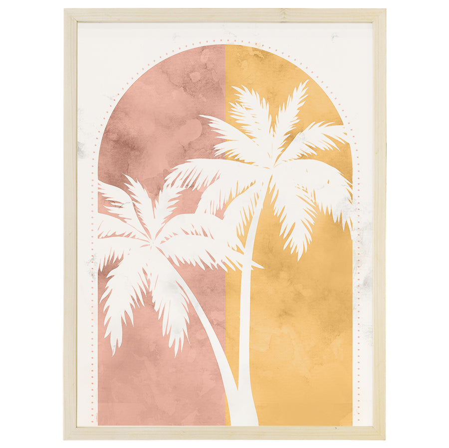 Pink Yellow Palm Trees