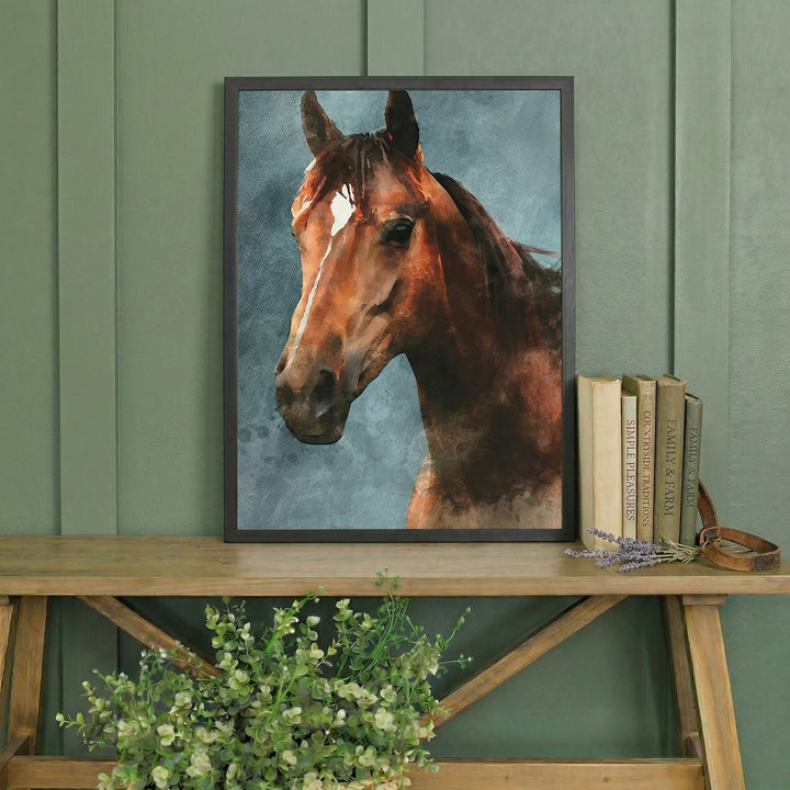 Horse Blue Background