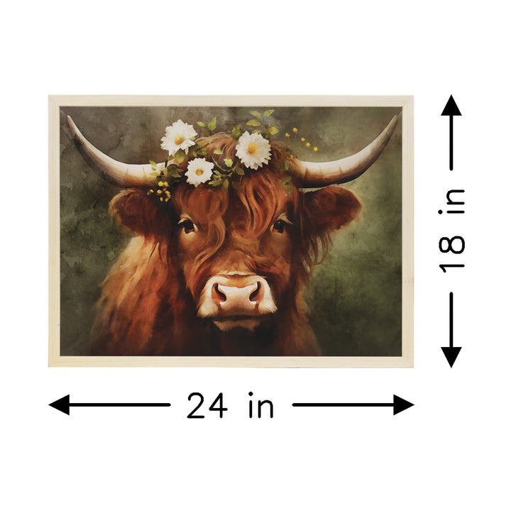 Floral Highland Cow