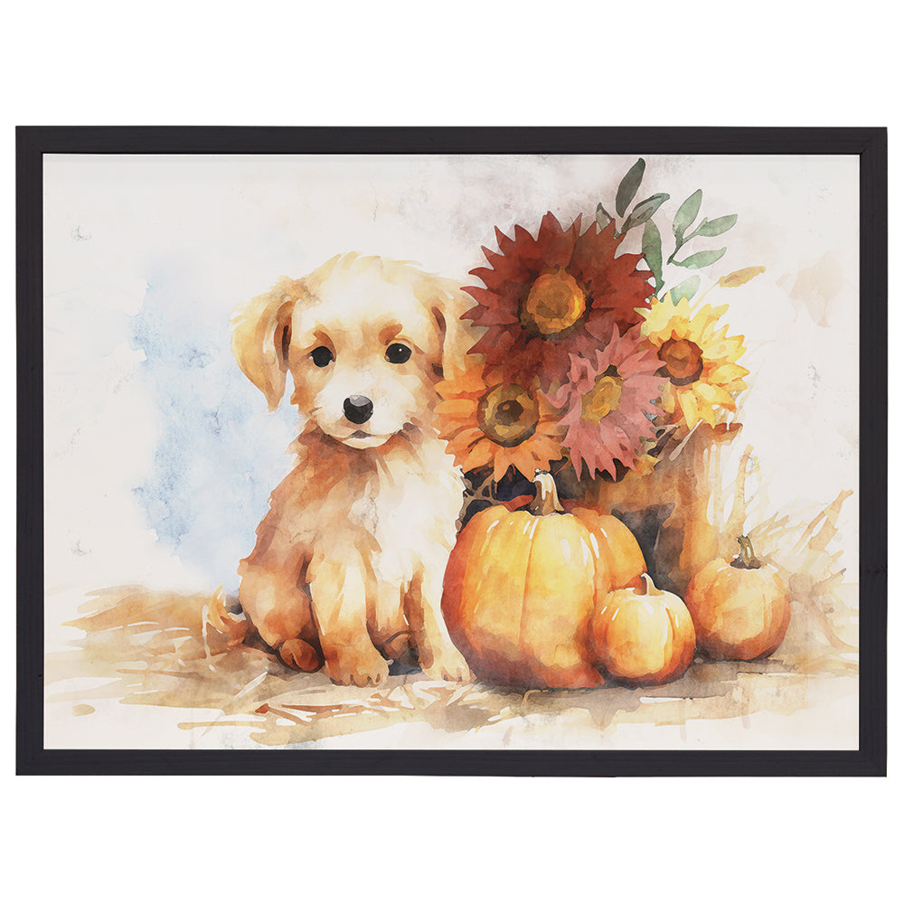Puppy Sunflower Pumpkins