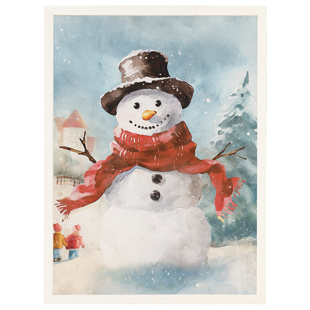 Watercolor Snowman