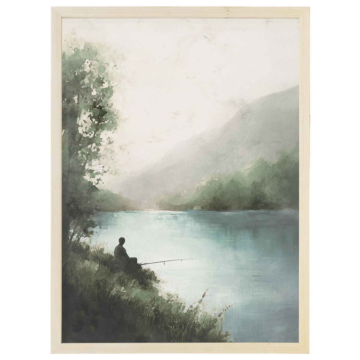 Misty Fishing Scene