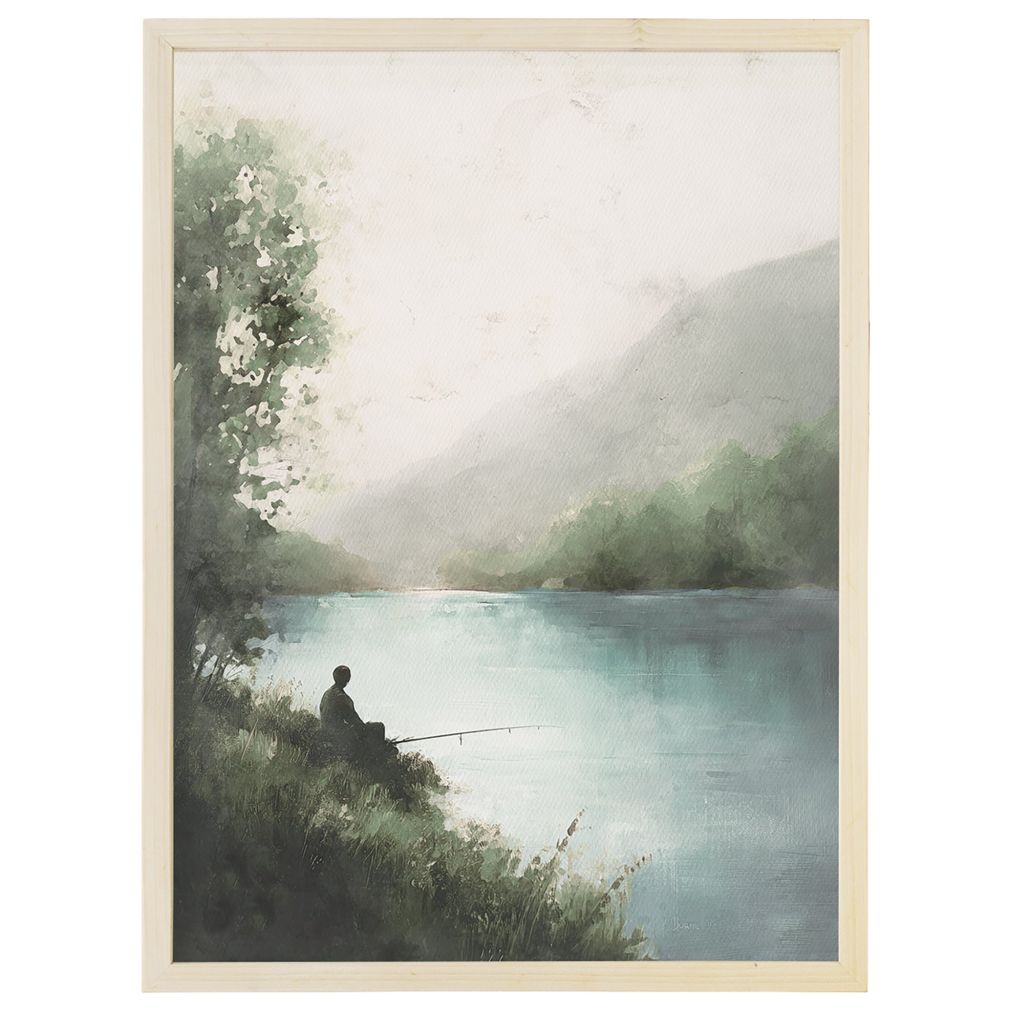 Misty Fishing Scene