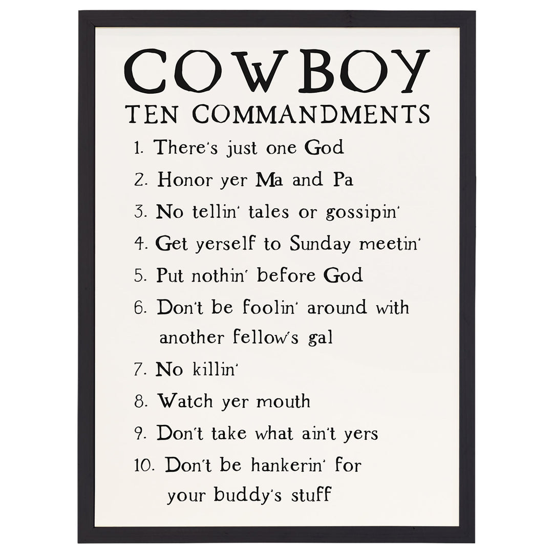 Cowboy 10 Commandments