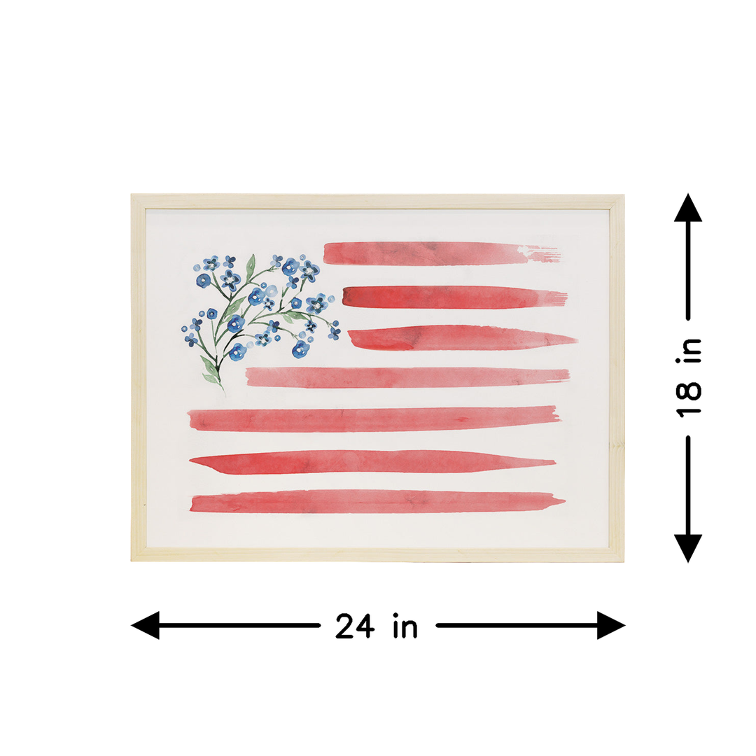Watercolor Flower Flag