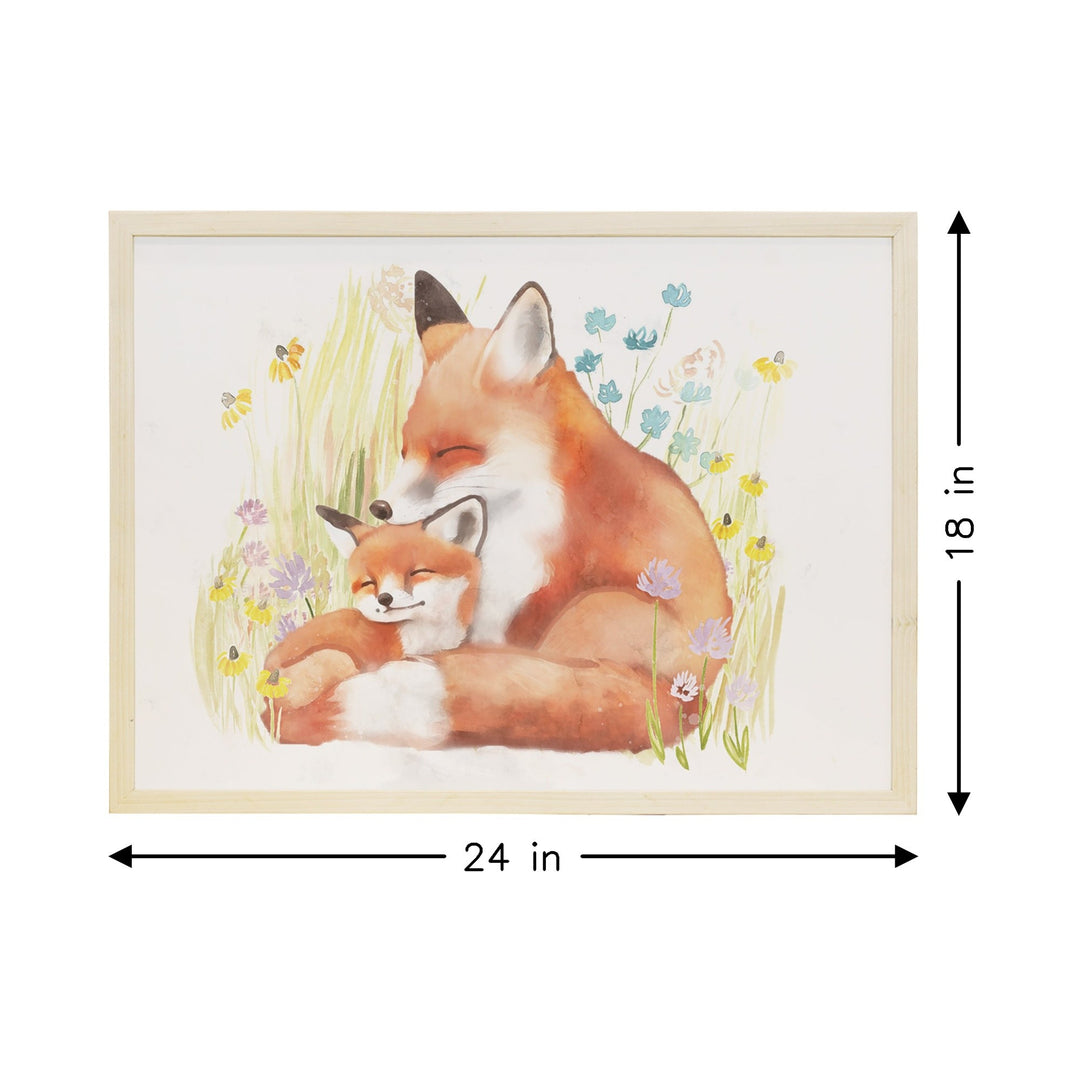 Mama Baby Fox Art