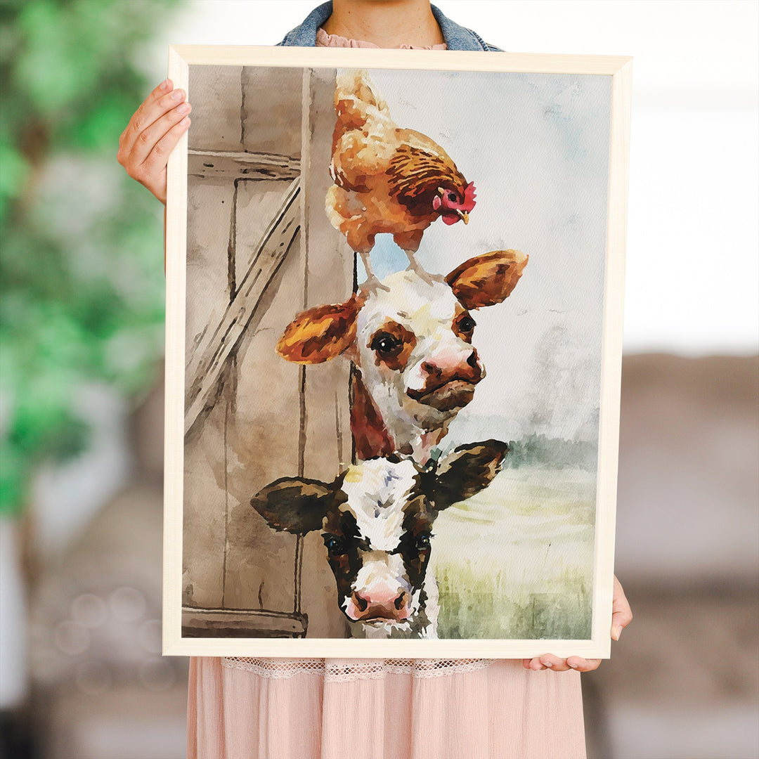 Cows Chicken Barn Door