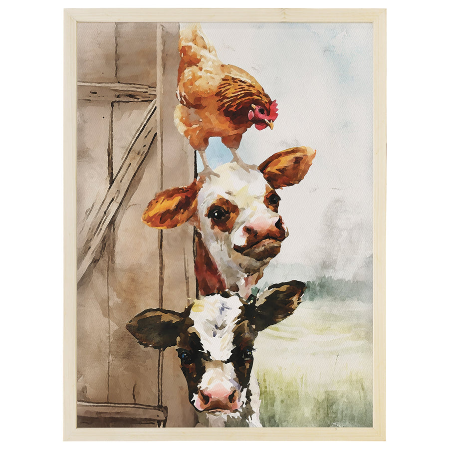 Cows Chicken Barn Door