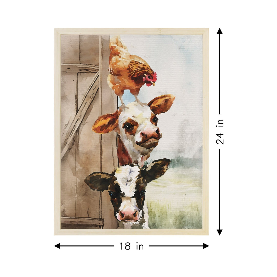 Cows Chicken Barn Door