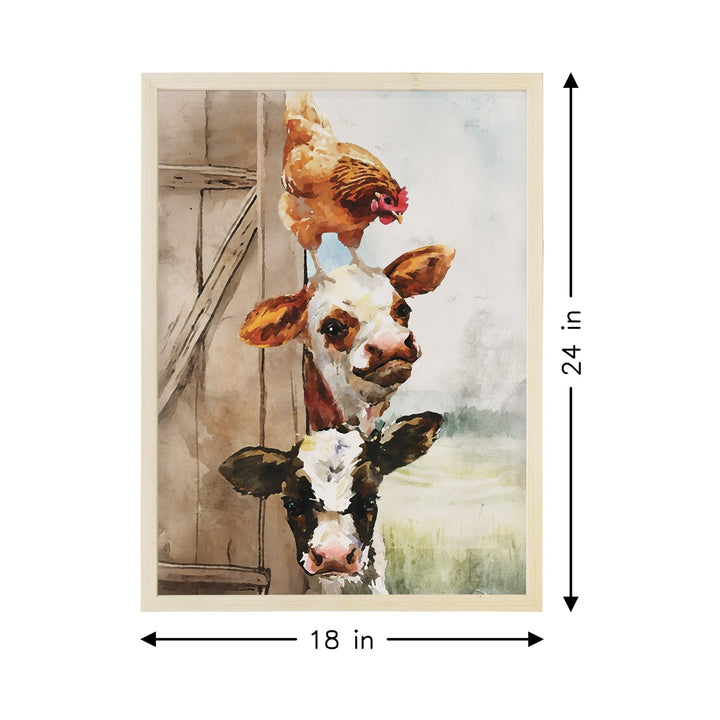 Cows Chicken Barn Door