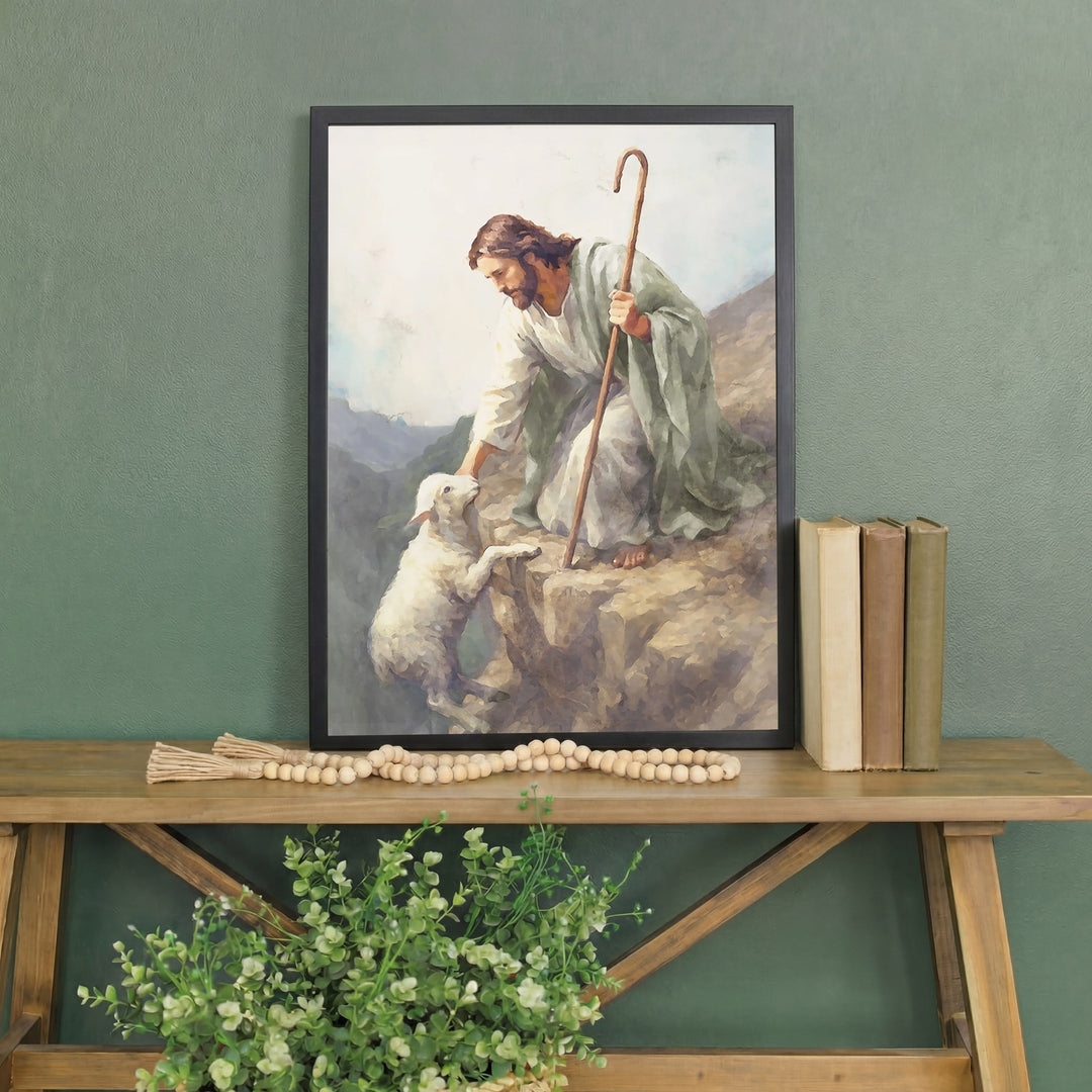 Jesus Lamb On Cliff