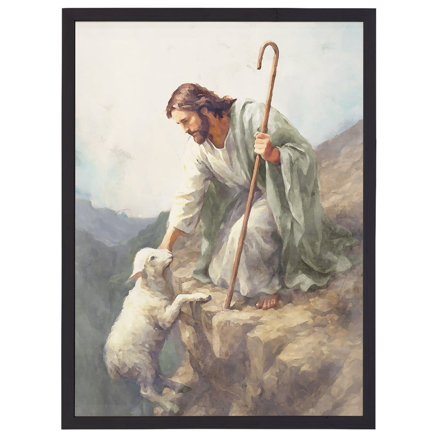 Jesus Lamb On Cliff