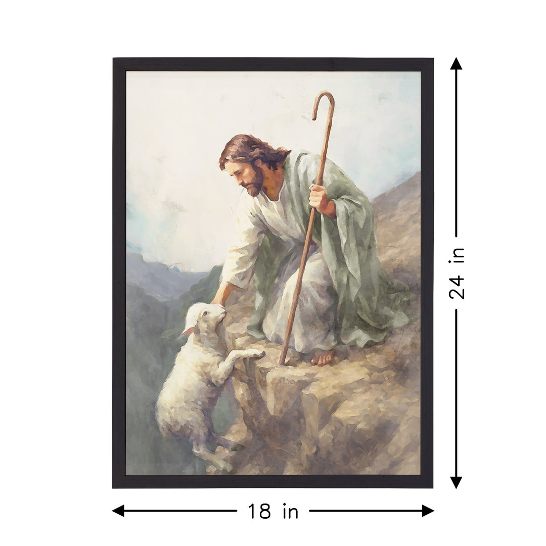 Jesus Lamb On Cliff