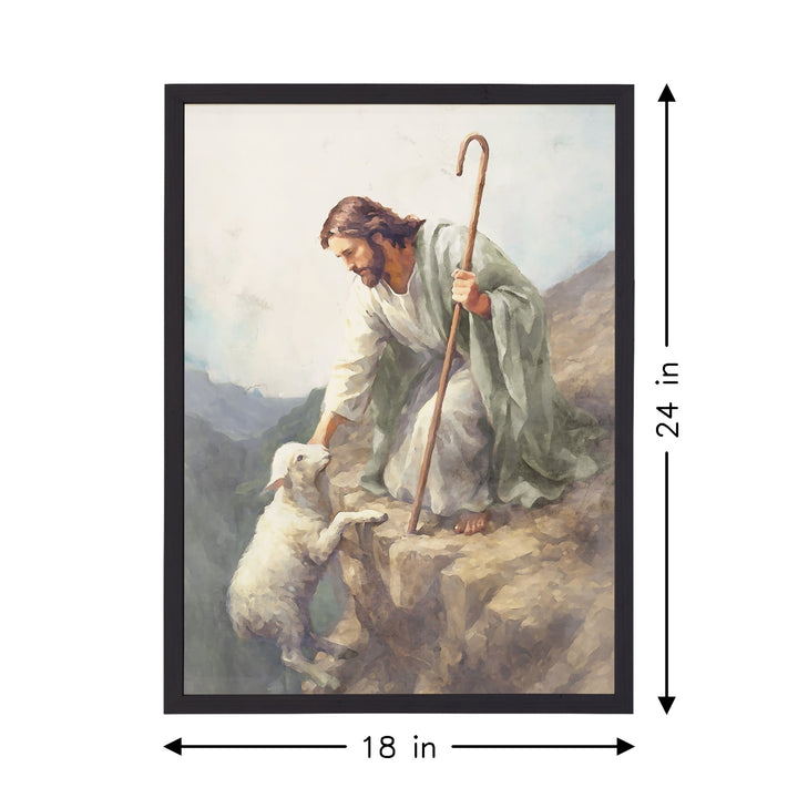 Jesus Lamb On Cliff