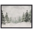 Snowy Pine Mountain Scene