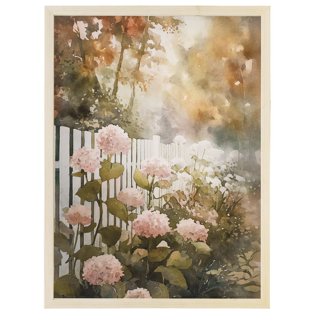Fall Hydrangea Fence