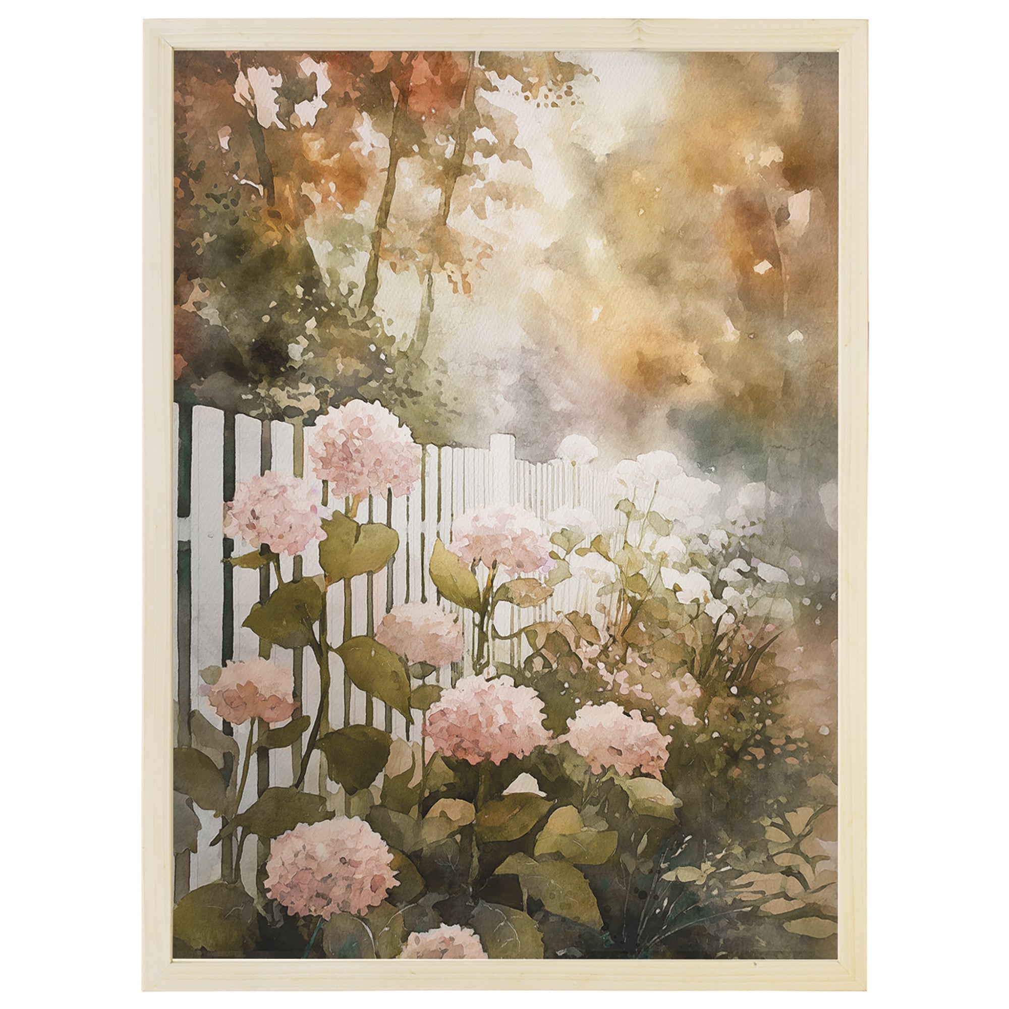 Fall Hydrangea Fence