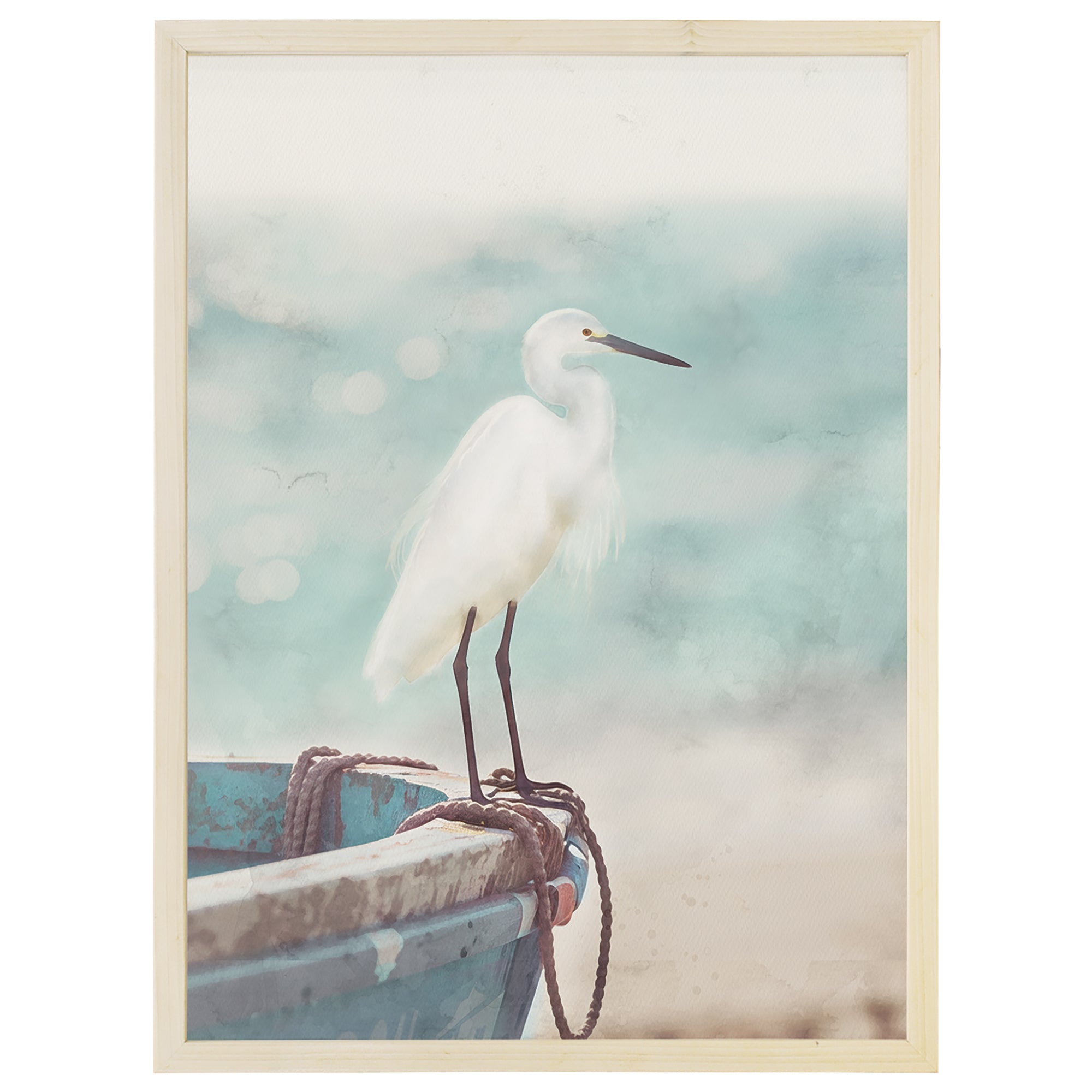 Egret Boat Scene